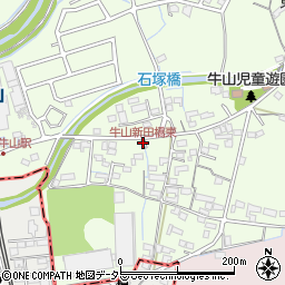 牛山新田橋東周辺の地図