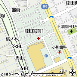 愛知県稲沢市陸田宮前周辺の地図