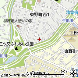 愛知県春日井市東野町西1丁目1-16周辺の地図