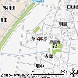 愛知県稲沢市祖父江町山崎（茶ノ木原）周辺の地図