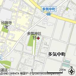 愛知県小牧市多気中町242周辺の地図