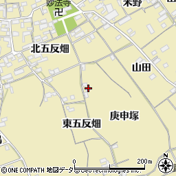 愛知県一宮市丹陽町九日市場庚申塚周辺の地図