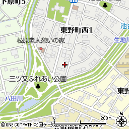 愛知県春日井市東野町西1丁目4-7周辺の地図