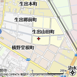 愛知県稲沢市生出山田町43周辺の地図