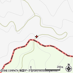 蓮根峠周辺の地図
