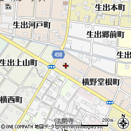 愛知県稲沢市横野堂根町3周辺の地図
