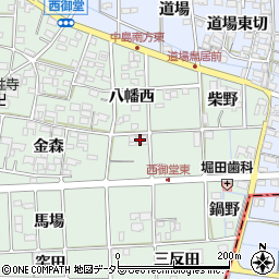 愛知県一宮市萩原町西御堂半抜1周辺の地図
