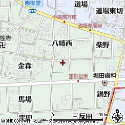 愛知県一宮市萩原町西御堂半抜2周辺の地図