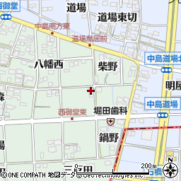 愛知県一宮市萩原町西御堂半抜周辺の地図