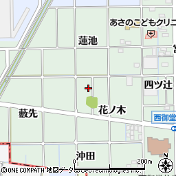 愛知県一宮市萩原町西御堂周辺の地図