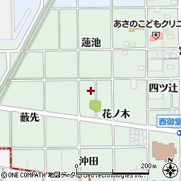 愛知県一宮市萩原町西御堂周辺の地図