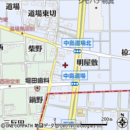 愛知県一宮市萩原町中島周辺の地図