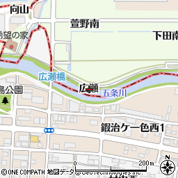 愛知県岩倉市川井町広瀬周辺の地図