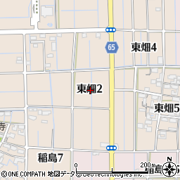 愛知県稲沢市東畑2丁目周辺の地図