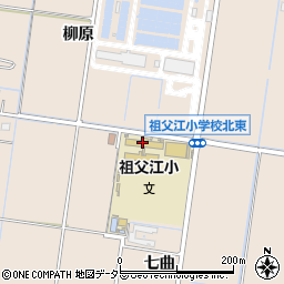 稲沢市立祖父江小学校周辺の地図