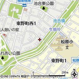 愛知県春日井市東野町西1丁目1-7周辺の地図