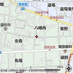 愛知県一宮市萩原町西御堂八幡西55周辺の地図