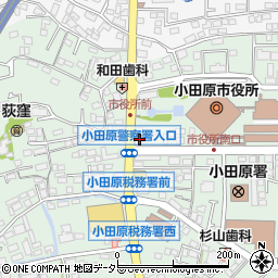 神奈川県小田原市荻窪307周辺の地図