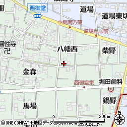 愛知県一宮市萩原町西御堂八幡西56周辺の地図