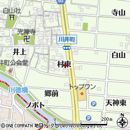 愛知県岩倉市川井町（村東）周辺の地図