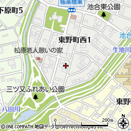 愛知県春日井市東野町西1丁目4-5周辺の地図