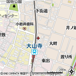 愛知県岩倉市曽野町大畔周辺の地図