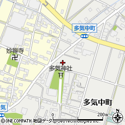 愛知県小牧市多気中町194周辺の地図