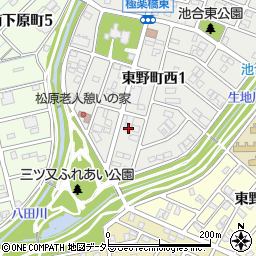愛知県春日井市東野町西1丁目4-4周辺の地図