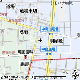 愛知県一宮市萩原町中島西明屋敷周辺の地図