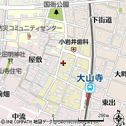 愛知県岩倉市大山寺町上流周辺の地図