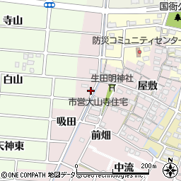 愛知県岩倉市大山寺町吸田周辺の地図