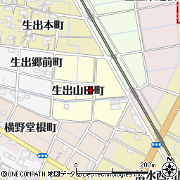 愛知県稲沢市生出山田町周辺の地図