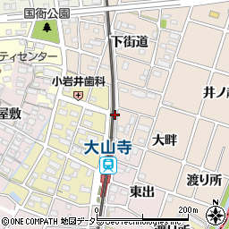 愛知県岩倉市大山寺町（長畑）周辺の地図