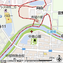 愛知県北名古屋市鍜治ケ一色北中島周辺の地図