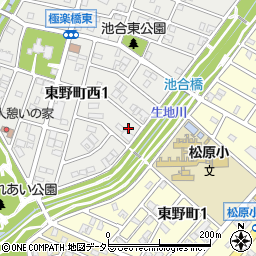 愛知県春日井市東野町西1丁目16-6周辺の地図