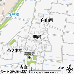 愛知県稲沢市祖父江町山崎（明島）周辺の地図
