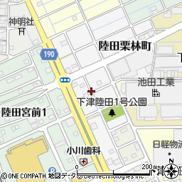 愛知県稲沢市陸田栗林周辺の地図