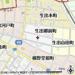 愛知県稲沢市生出郷前町周辺の地図