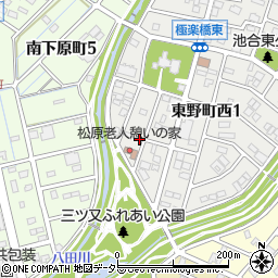 愛知県春日井市東野町西1丁目8-21周辺の地図
