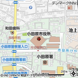小田原市役所監査事務局　監査係周辺の地図