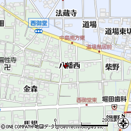 愛知県一宮市萩原町西御堂八幡西47-3周辺の地図