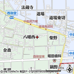 愛知県一宮市萩原町西御堂八幡西76周辺の地図