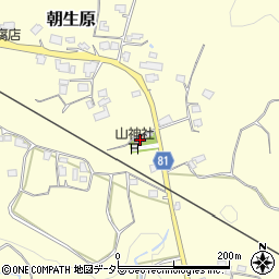 朝生原青年館周辺の地図