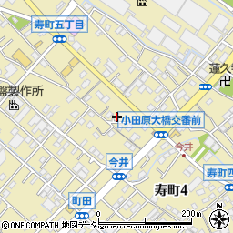 神奈川県小田原市寿町周辺の地図