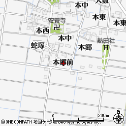 愛知県稲沢市祖父江町山崎本郷前周辺の地図