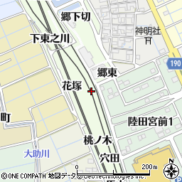 愛知県稲沢市陸田町郷前周辺の地図