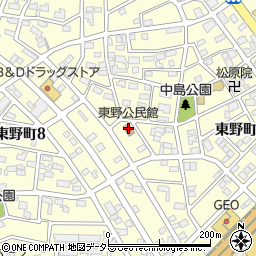 東野公民館周辺の地図