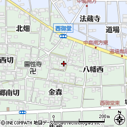 愛知県一宮市萩原町西御堂八幡西18-2周辺の地図