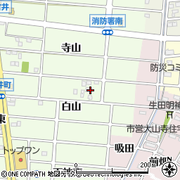 愛知県岩倉市川井町白山周辺の地図
