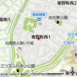 愛知県春日井市東野町西1丁目3-6周辺の地図